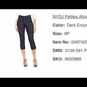 NWT NYJD Alina Crop Jeans